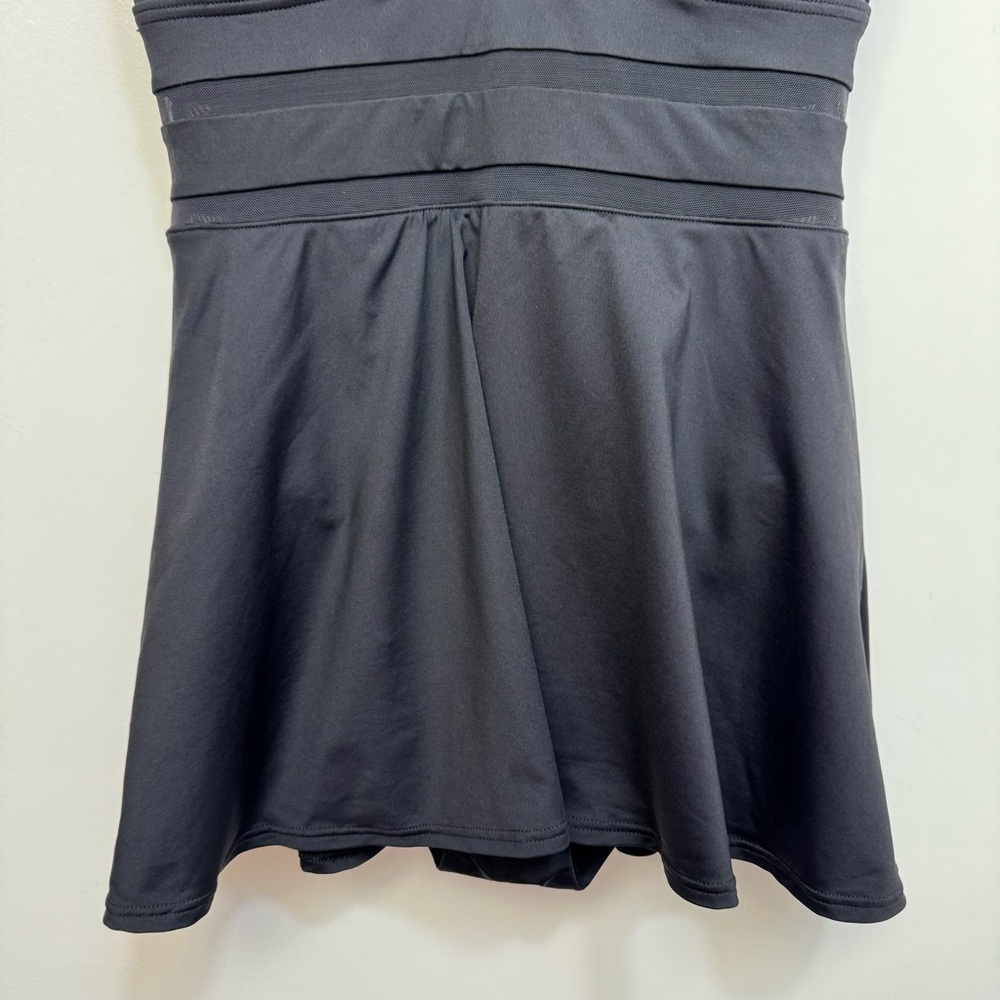 Lands End Mesh V-Neck Mini Swimsuit Dress Women Size 6 One Piece - Picture 4 of 16